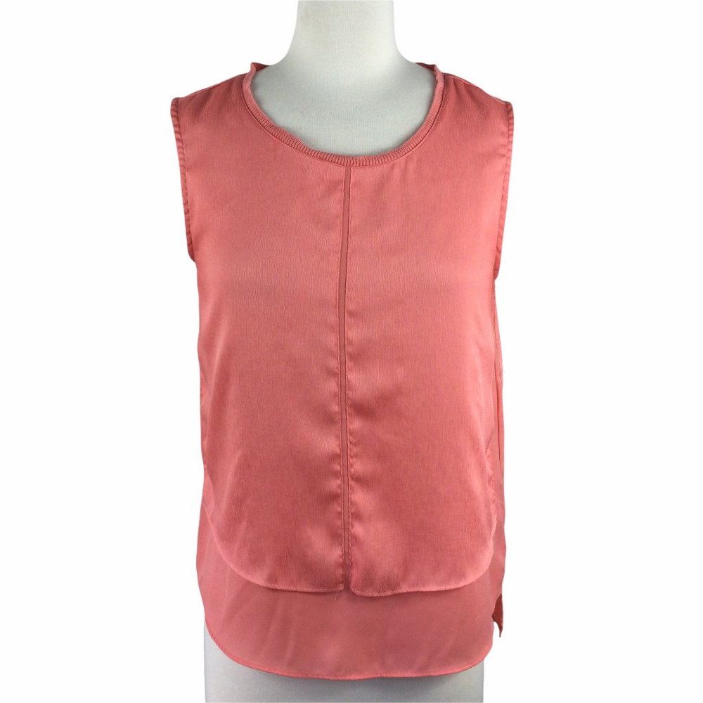 Metaphor Peach Sleeveless Layered Shell, Size XS